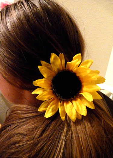 sunflower clips for hair