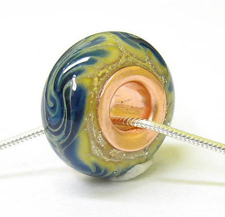 Copper Lined Lampwork Bead